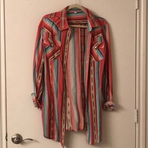 Pearl snap western button down